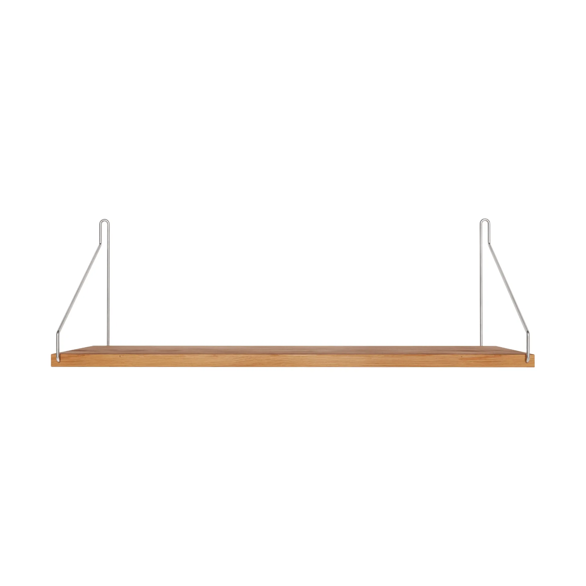 Single Shelf 벽 선반, 오크-스테인리스 스틸, 60x20 cm FRAMA