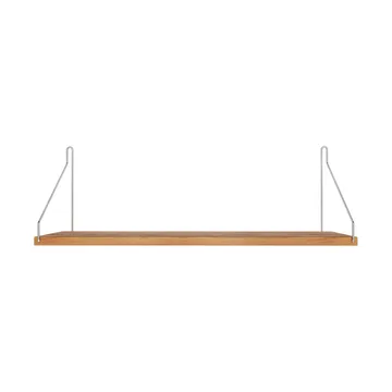 Single Shelf 벽 선반 - 오크-스테인리스 스틸, 60x20 cm - FRAMA