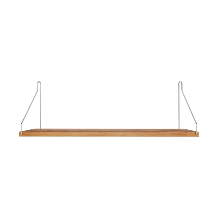 Single Shelf 벽 선반 - 오크-스테인리스 스틸, 60x20 cm - FRAMA