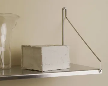 Single Shelf 벽 선반 - 스테인리스 스틸, 60x20 cm - FRAMA