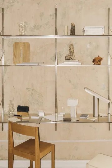 Single Shelf 벽 선반 - 스테인리스 스틸, 60x20 cm - FRAMA