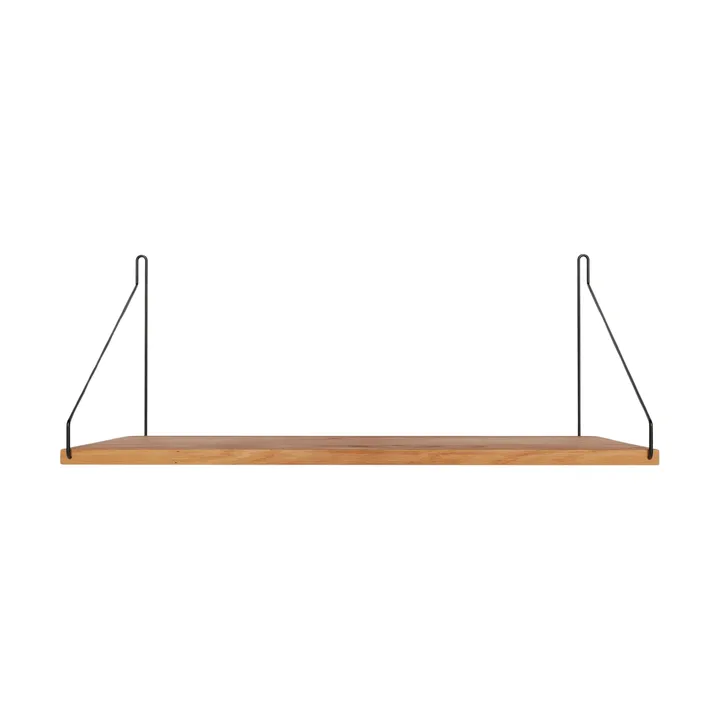 Single Shelf 벽 선반 - 오크-블랙, 60x27 cm - FRAMA