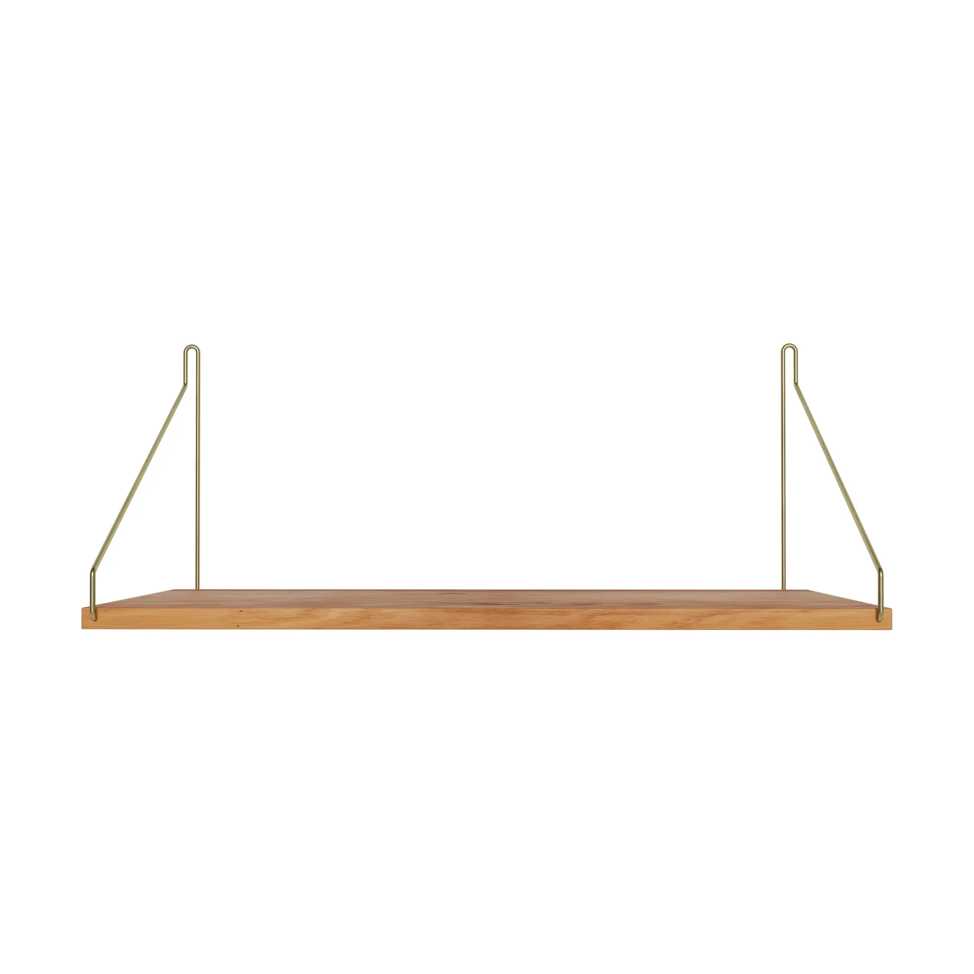 Single Shelf 벽 선반, 오크-황동, 60x27 cm FRAMA