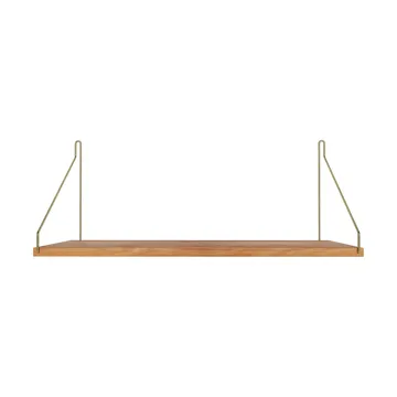 Single Shelf 벽 선반 - 오크-황동, 60x27 cm - FRAMA