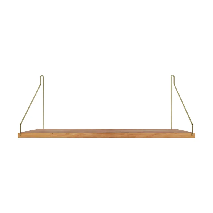 Single Shelf 벽 선반 - 오크-황동, 60x27 cm - FRAMA