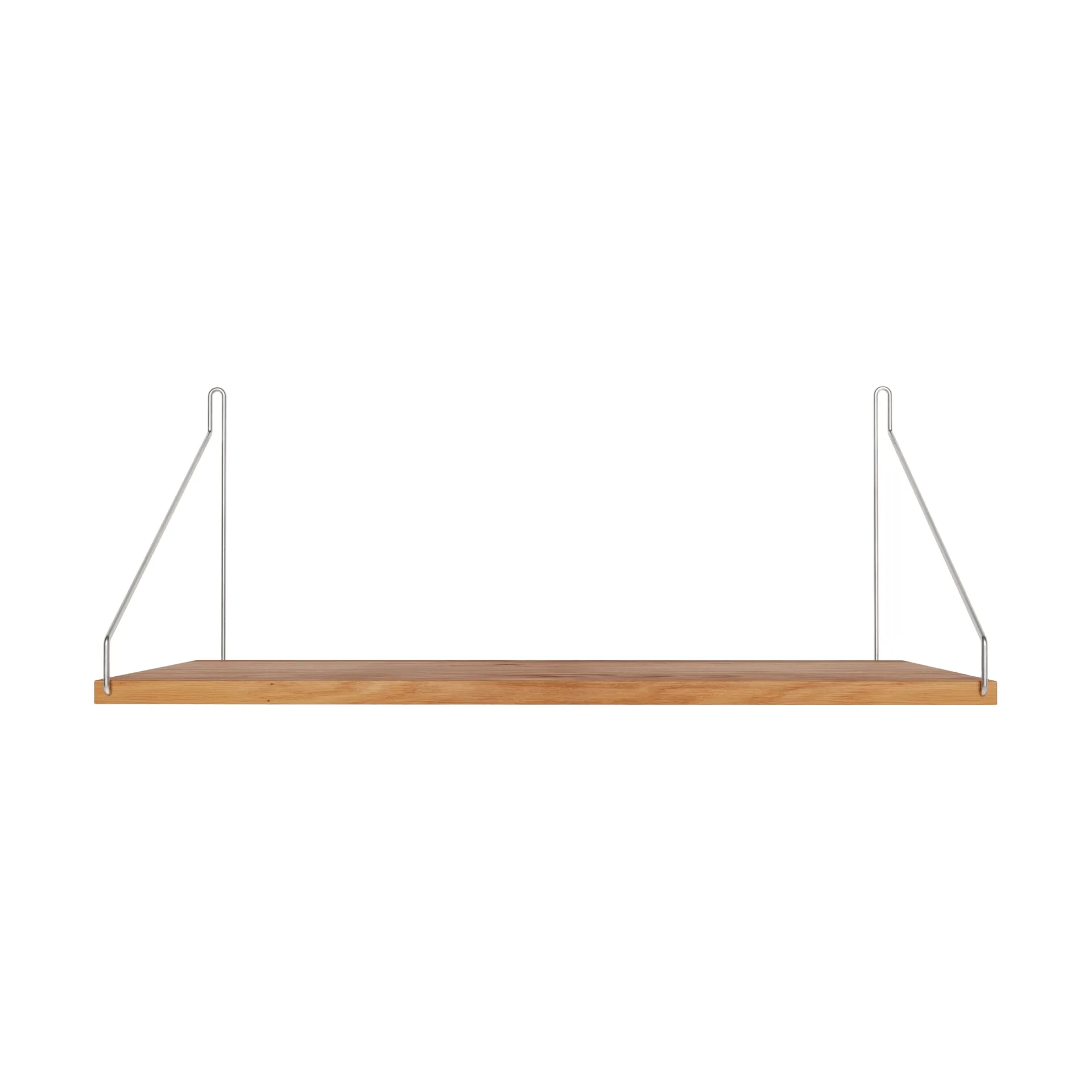 Single Shelf 벽 선반, 오크-스테인리스 스틸, 60x27 cm FRAMA