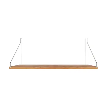 Single Shelf 벽 선반 - 오크-스테인리스 스틸, 60x27 cm - FRAMA