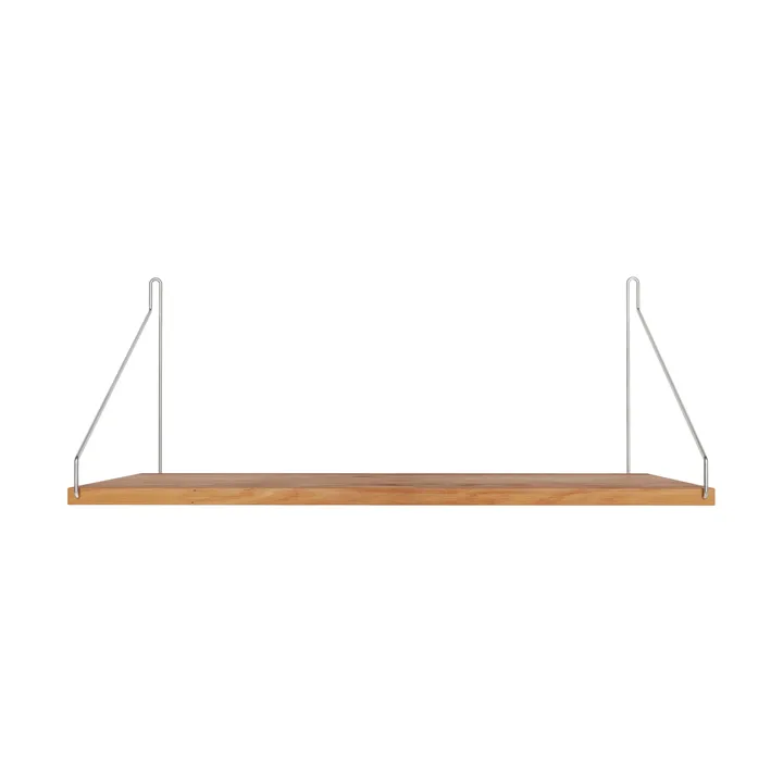 Single Shelf 벽 선반 - 오크-스테인리스 스틸, 60x27 cm - FRAMA