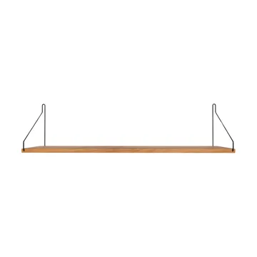 Single Shelf 벽 선반 - 오크-블랙, 80x20 cm - FRAMA