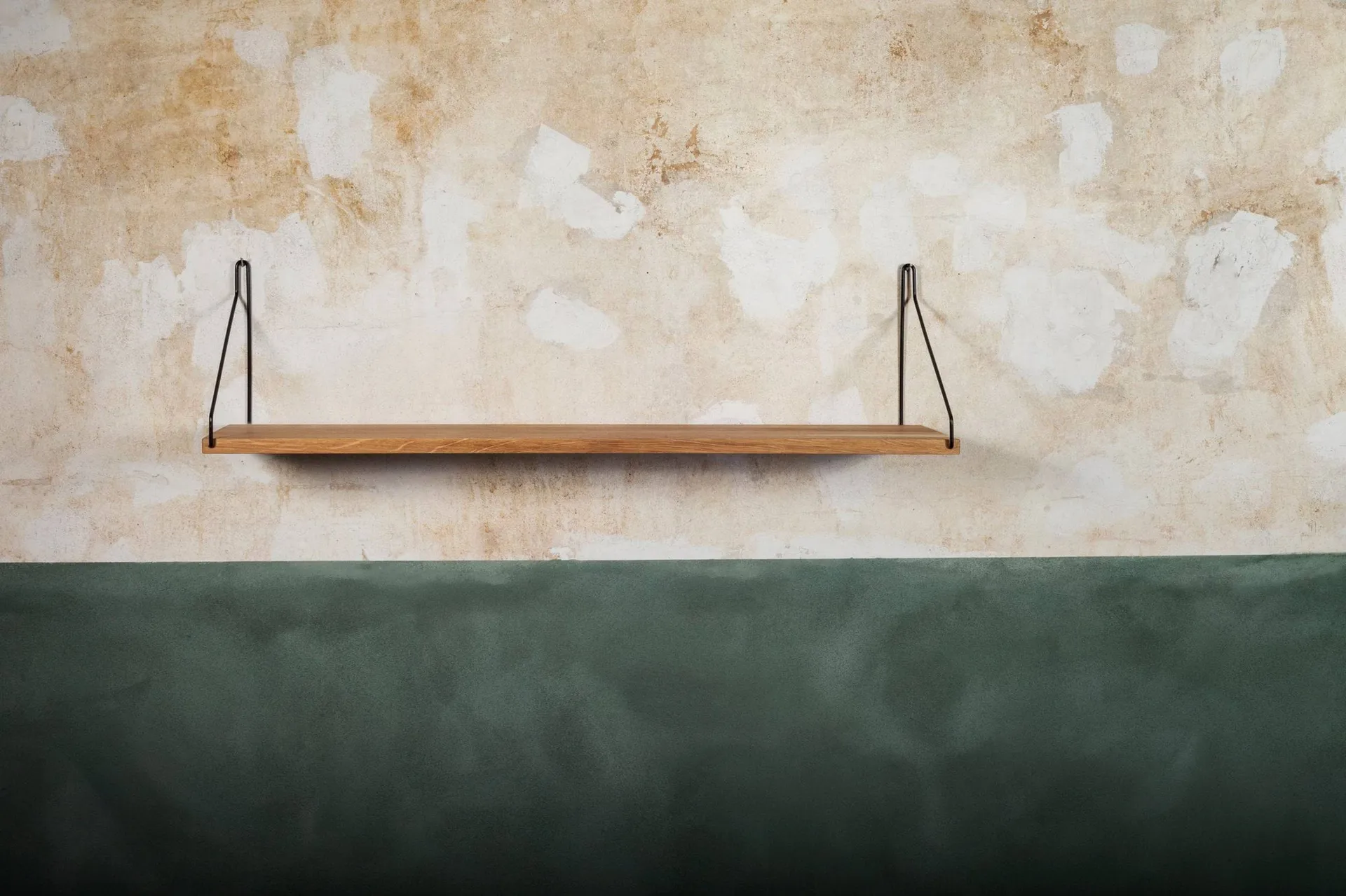 Single Shelf 벽 선반, 오크-블랙, 80x20 cm FRAMA