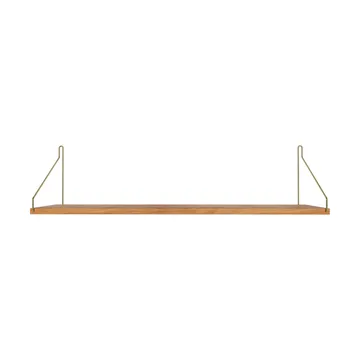 Single Shelf 벽 선반 - 오크-황동, 80x20 cm - FRAMA
