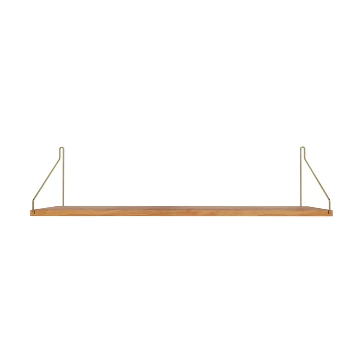 Single Shelf 벽 선반 - 오크-황동, 80x20 cm - FRAMA