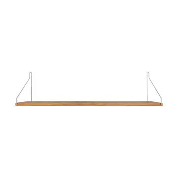 Single Shelf 벽 선반 - 오크-스테인리스 스틸, 80x20 cm - FRAMA