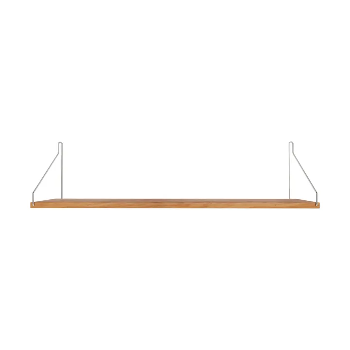 Single Shelf 벽 선반 - 오크-스테인리스 스틸, 80x20 cm - FRAMA