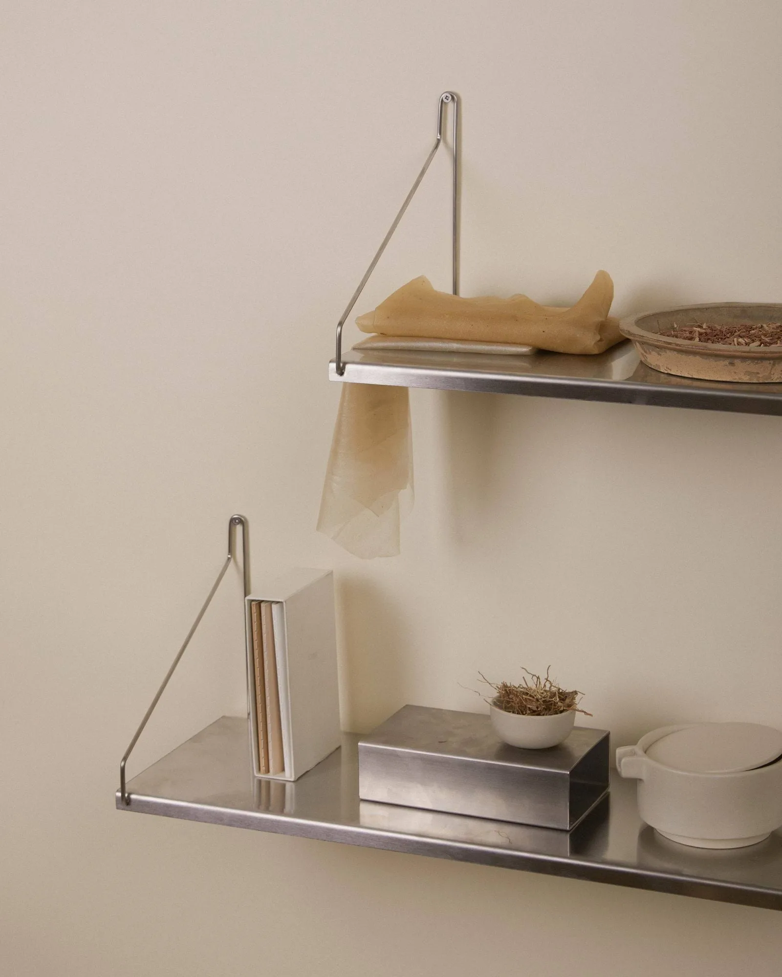 Single Shelf 벽 선반, 스테인리스 스틸, 80x20 cm FRAMA