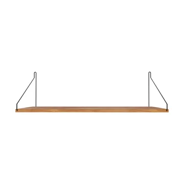 Single Shelf 벽 선반 - 오크-블랙, 80x27 cm - FRAMA