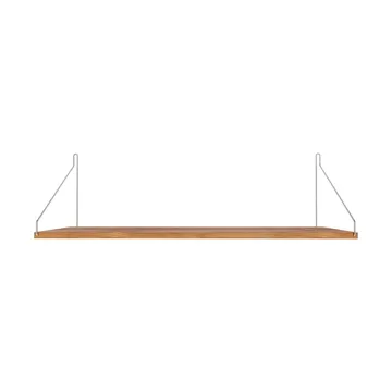 Single Shelf 벽 선반 - 오크-스테인리스 스틸, 80x27 cm - FRAMA