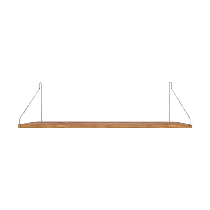 Single Shelf 벽 선반 - 오크-스테인리스 스틸, 80x27 cm - FRAMA