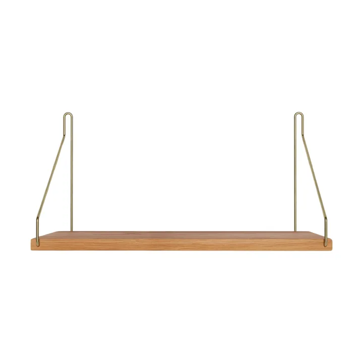 Single Shelf vägghylla - 오크-황동, 40x20 cm - FRAMA
