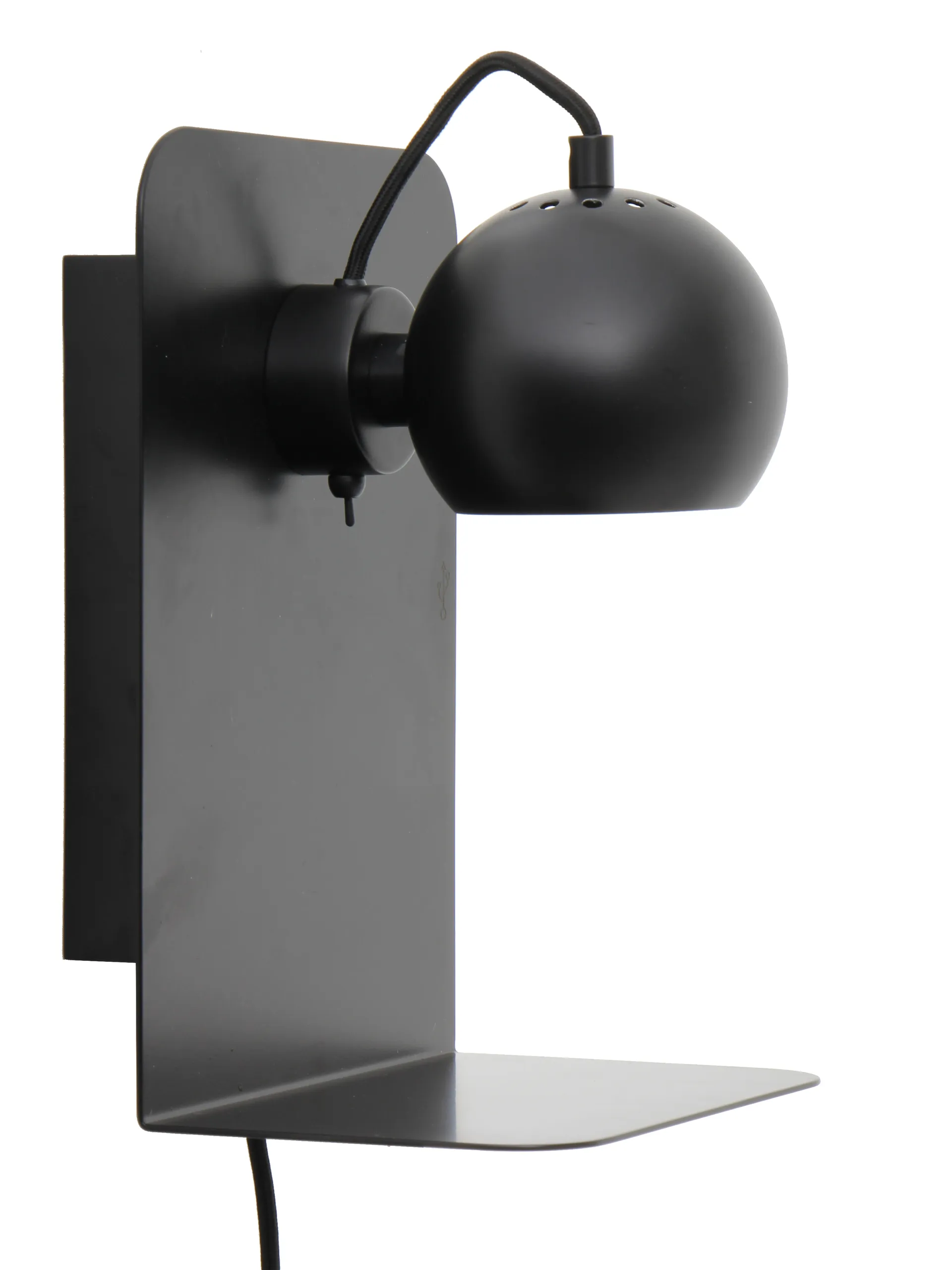 볼 벽 조명 USB, Matte black Frandsen