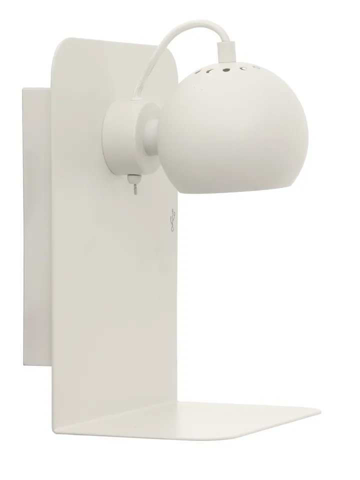 볼 벽 조명 USB - Matte white - Frandsen