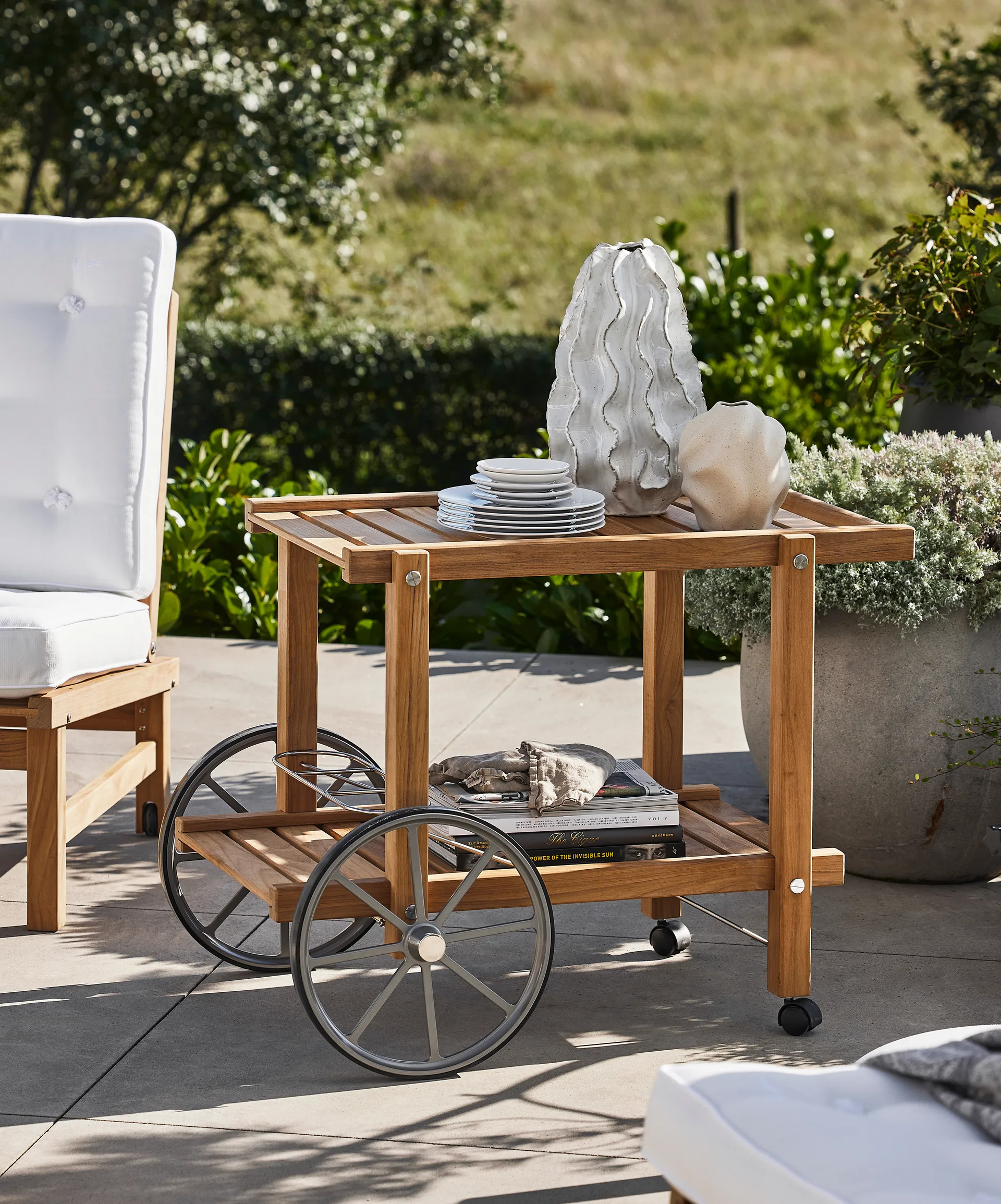 14 서빙 트롤리, Teak Fri Form