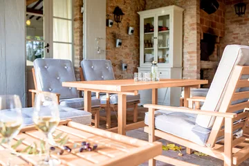 49 트롤리 테이블 - Redwood, 48x45 cm - Fri Form