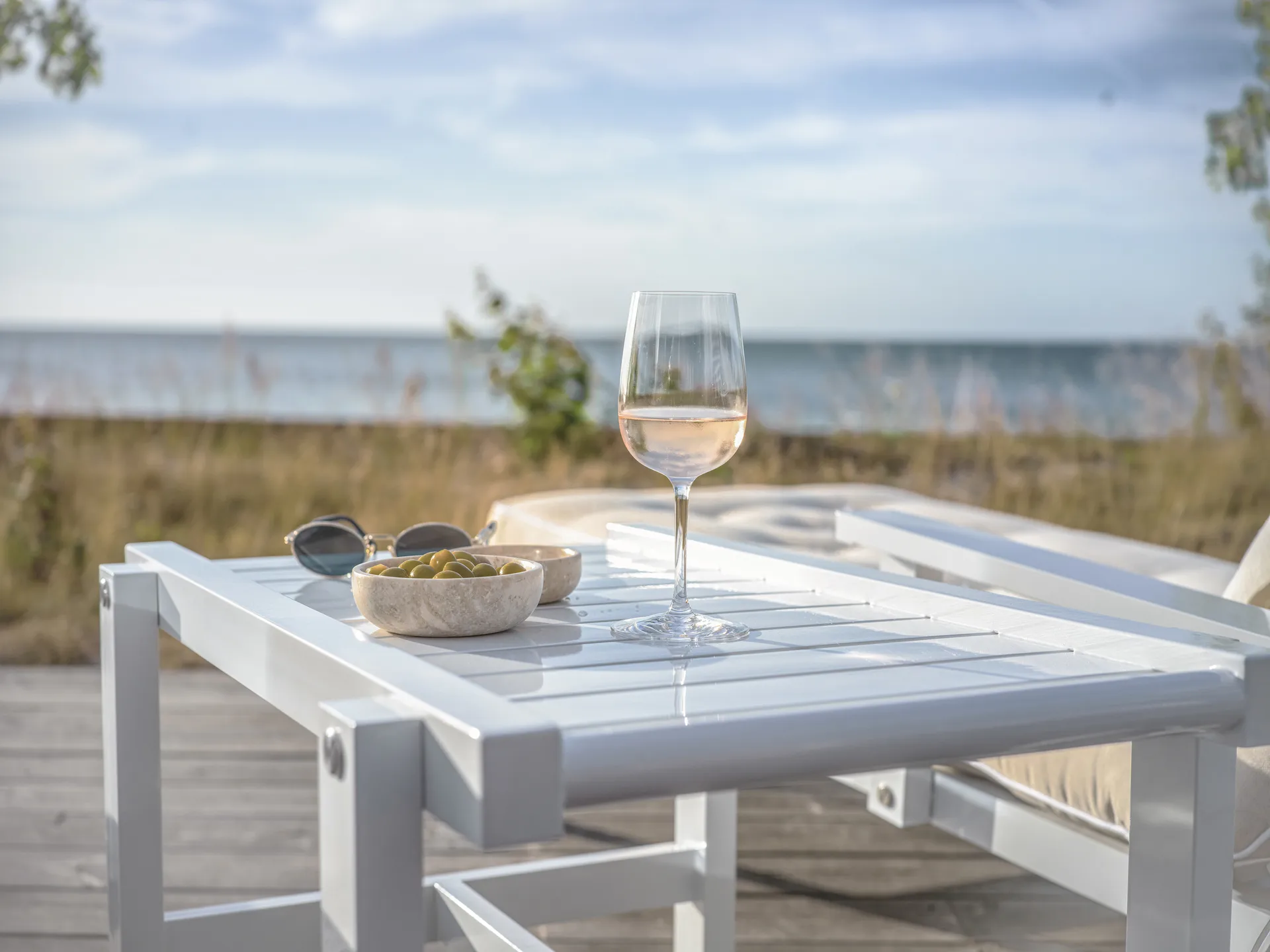 49 트롤리 테이블, White, 50x46 cm Fri Form