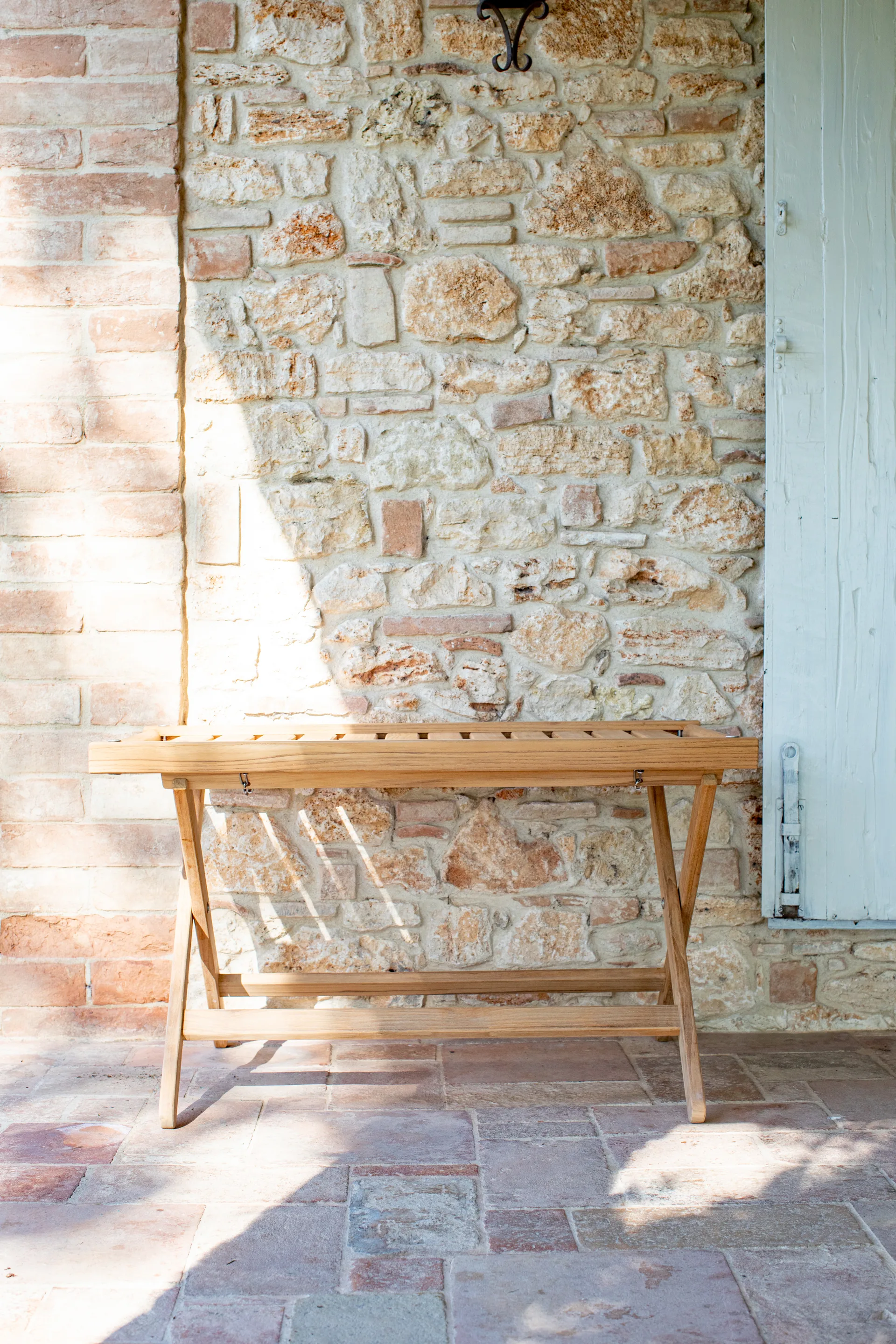 60 트레이 테이블, Teak, 59x94 cm Fri Form