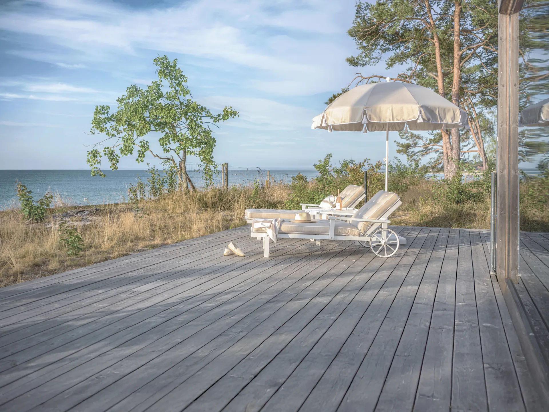 90 파라솔, Beige, Ø220 cm Fri Form