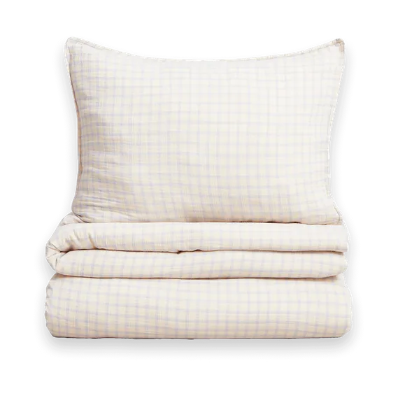 깅엄 스카이 블루 무슬린 침구 세트, 150x210 cm/50x60 cm Garbo&Friends | 가르보앤프랜즈