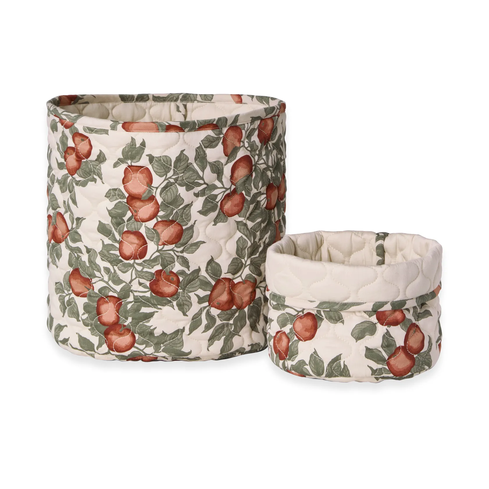폼 새틴 퀼팅 바구니 2개, 20x지름20 cm + 30x지름30 cm Garbo&Friends | 가르보앤프랜즈