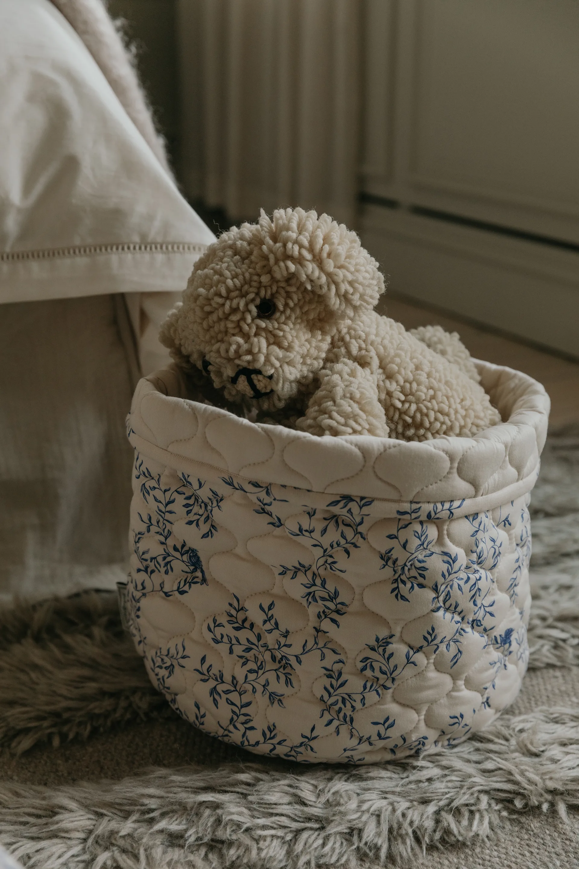 자르딤 새틴 퀼트 바구니 2개, 20x20 cm + 30x30 cm Garbo&Friends | 가르보앤프랜즈