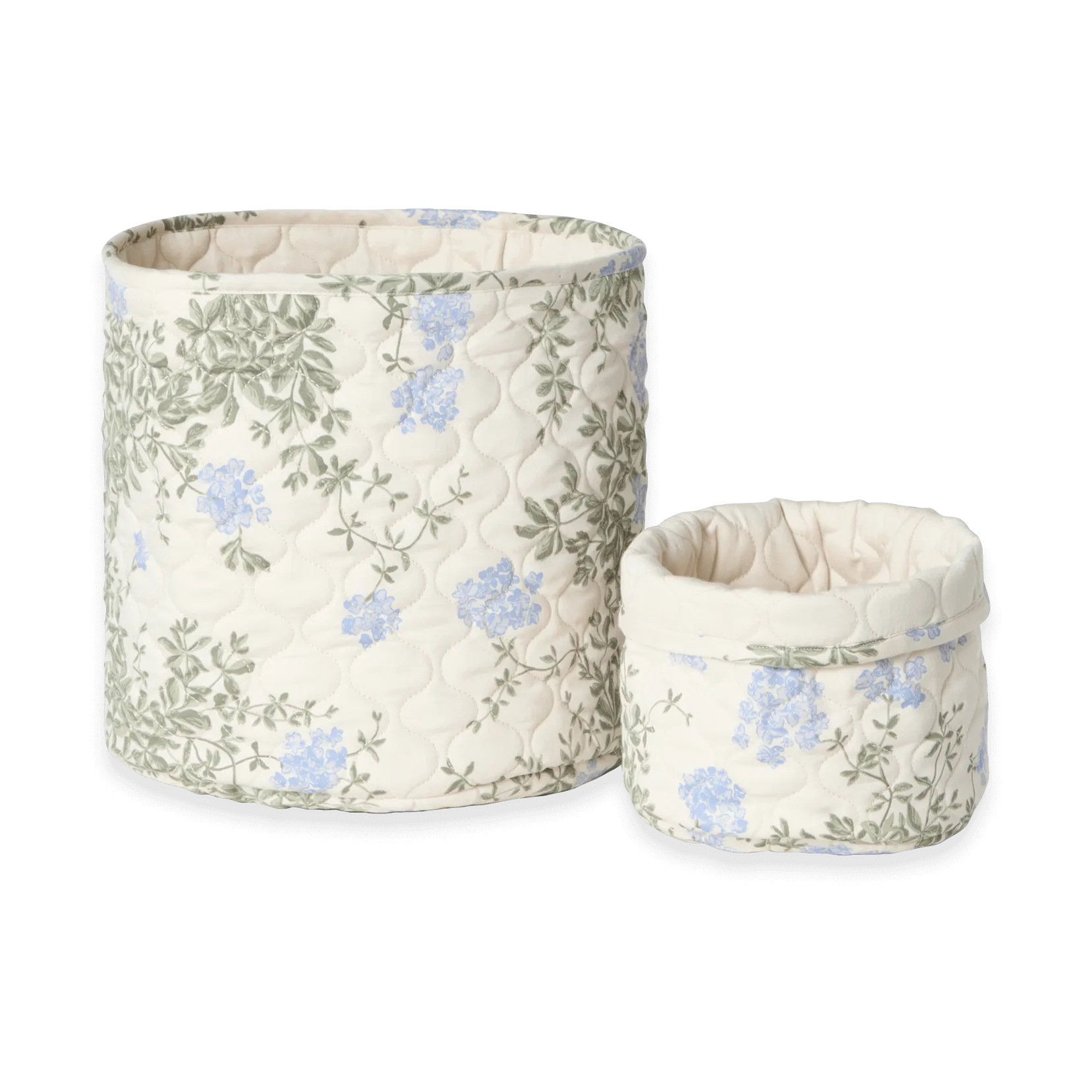 플럼바고 새틴 퀼트 바구니 2개, 20x20 cm + 30x30 cm Garbo&Friends | 가르보앤프랜즈