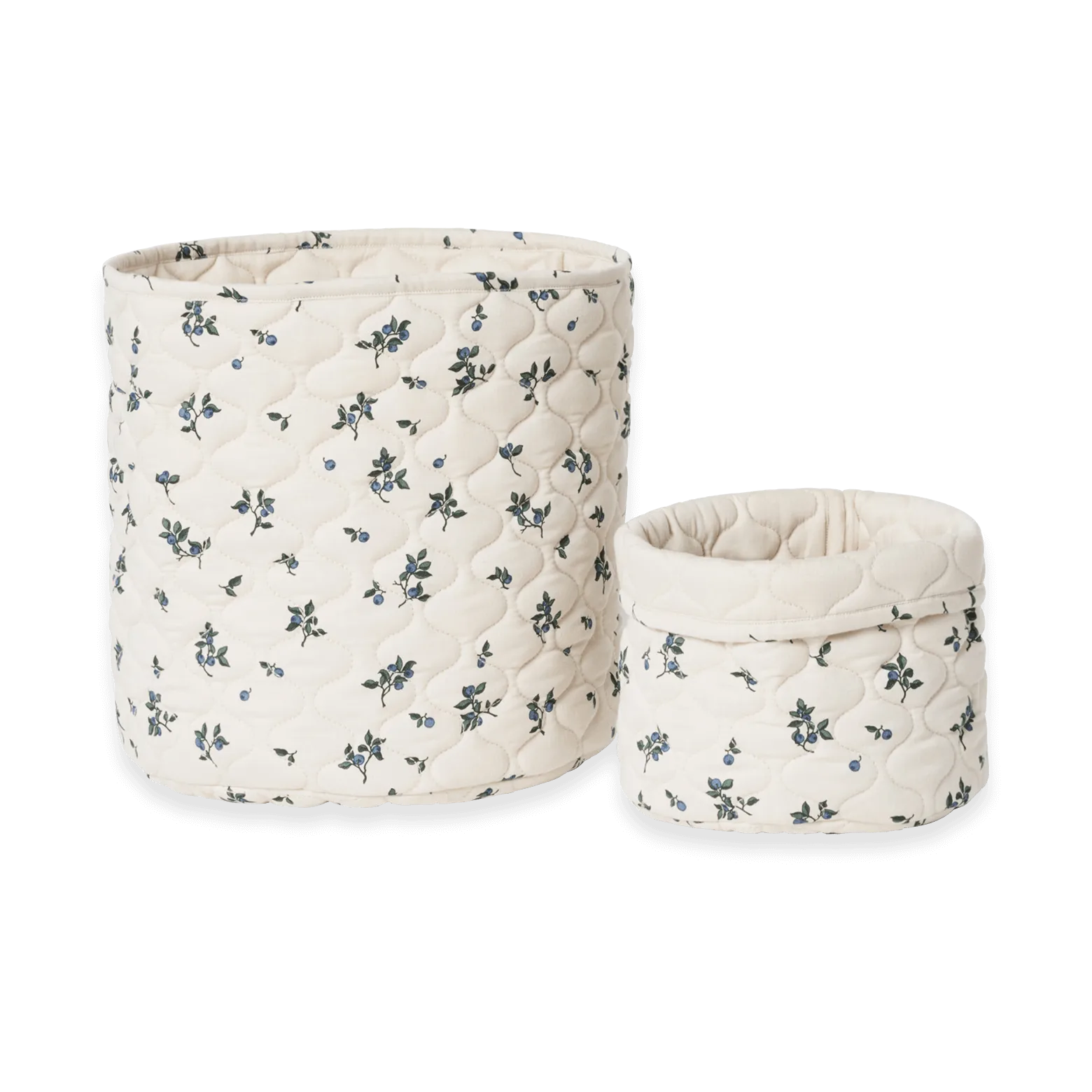 블루베리 새틴 퀼트 바구니 2개, 20x20 cm + 30x30 cm Garbo&Friends | 가르보앤프랜즈