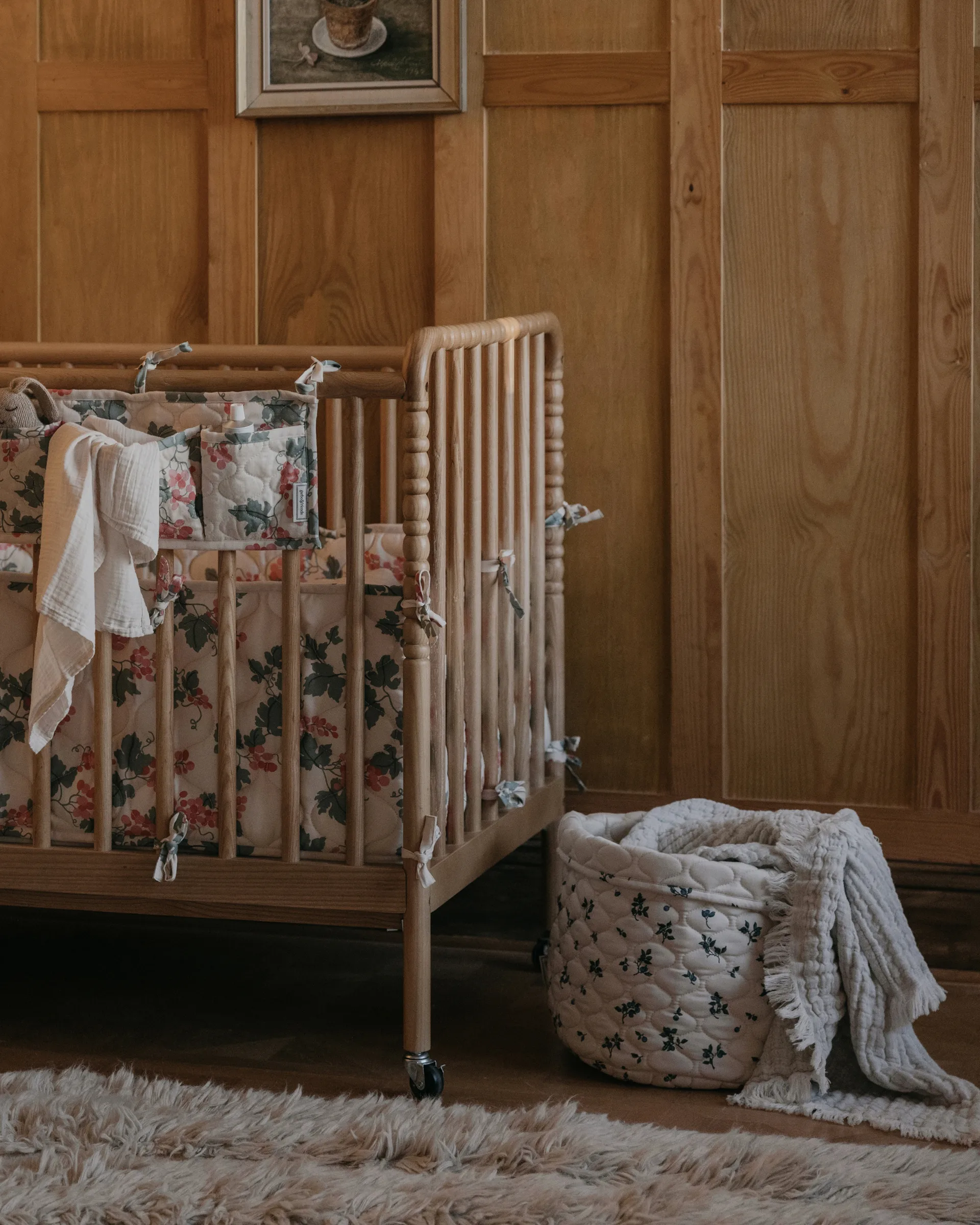 블루베리 새틴 퀼트 바구니 2개, 20x20 cm + 30x30 cm Garbo&Friends | 가르보앤프랜즈