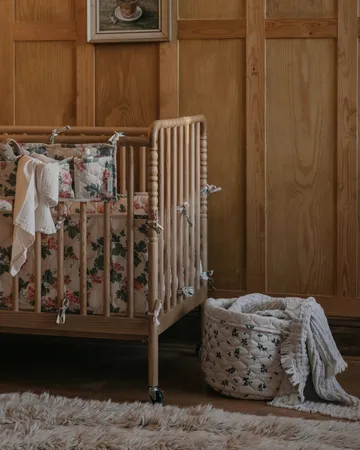 블루베리 새틴 퀼트 바구니 2개 - 20x20 cm + 30x30 cm - Garbo&Friends | 가르보앤프랜즈