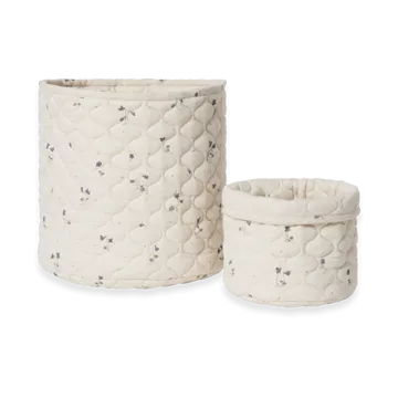 비올라 새틴 퀼트 바구니 2개 - 20x20 cm + 30x30 cm - Garbo&Friends | 가르보앤프랜즈