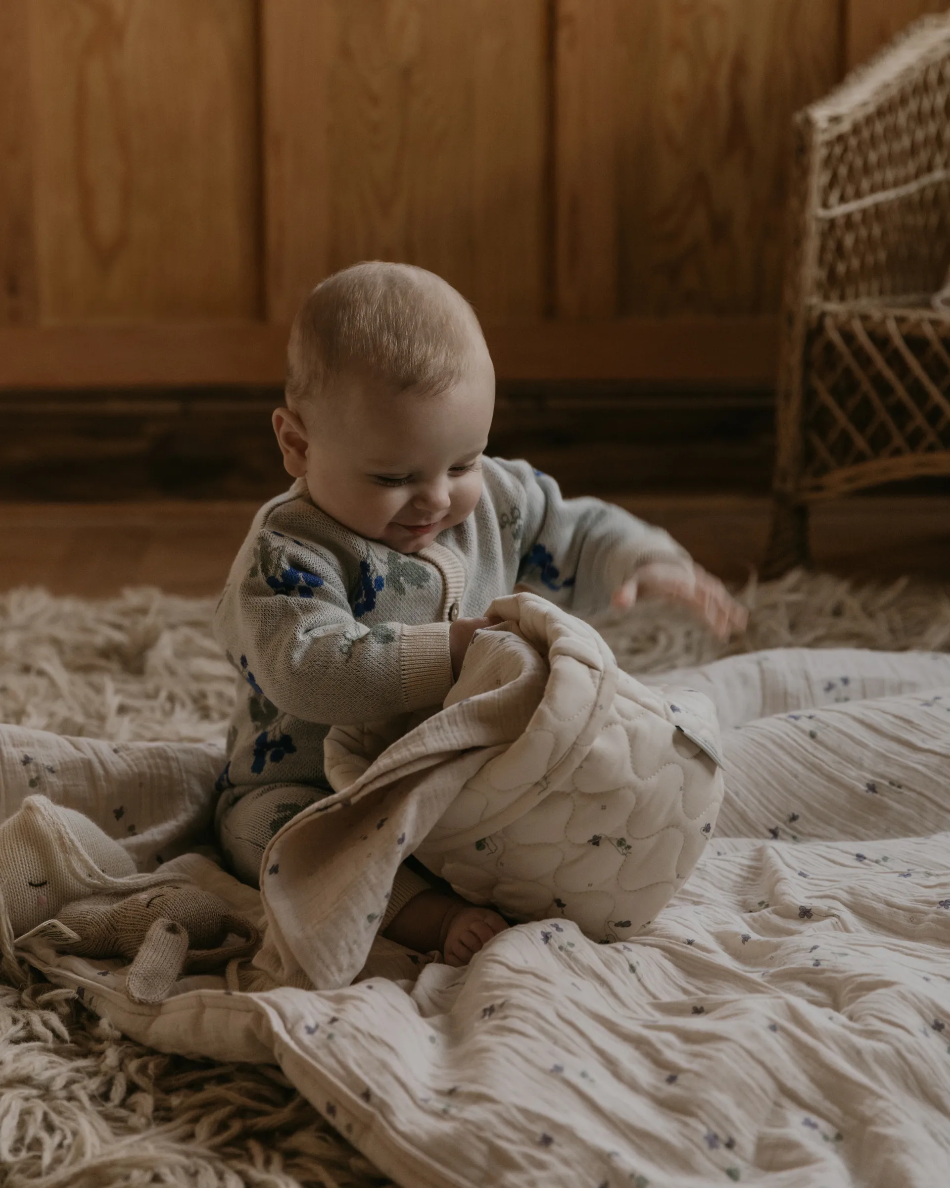 비올라 새틴 퀼트 바구니 2개, 20x20 cm + 30x30 cm Garbo&Friends | 가르보앤프랜즈