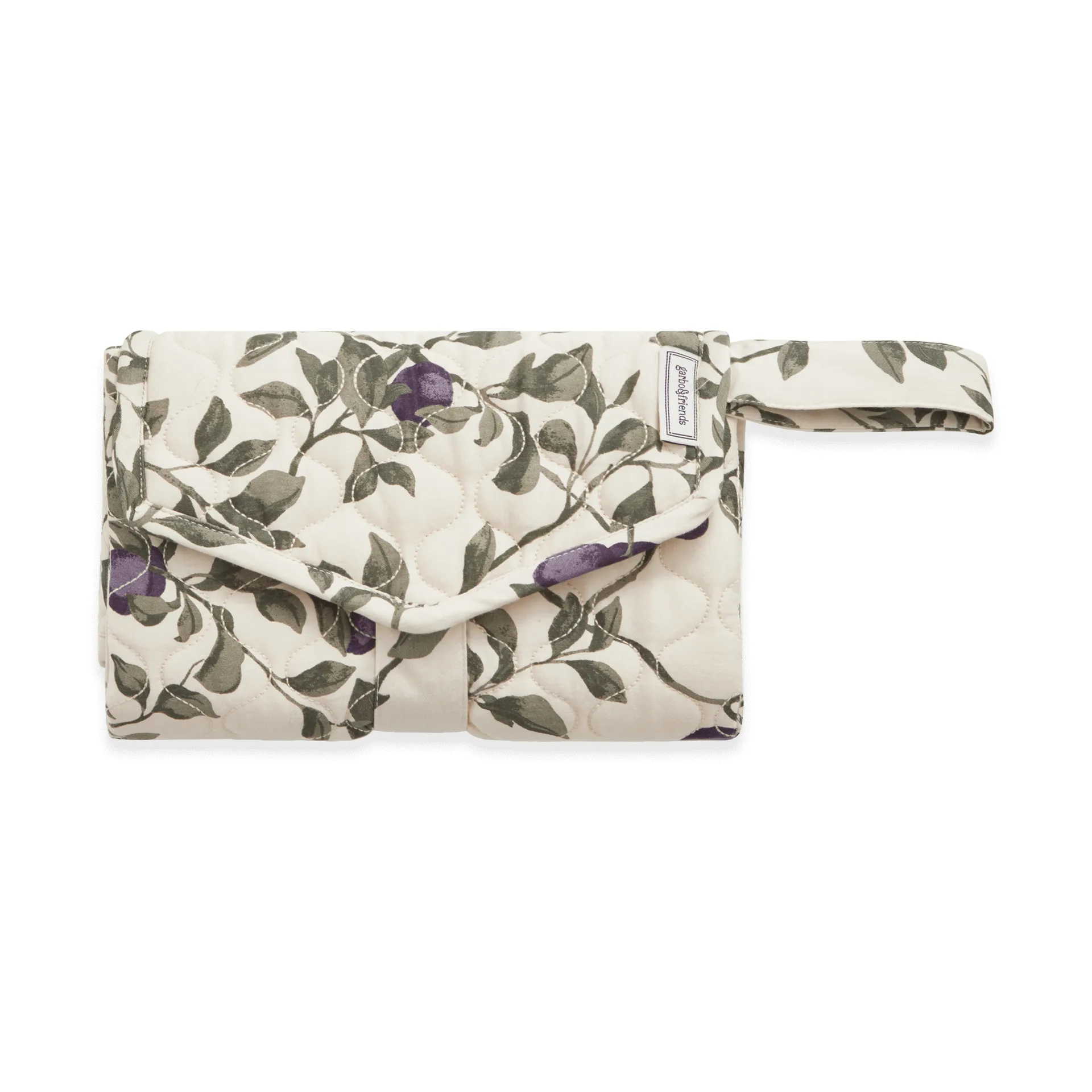 플럼 새틴 퀼팅 기저귀 갈이, 휴대용 기저귀 갈이 패드, 46x80 cm Garbo&Friends | 가르보앤프랜즈