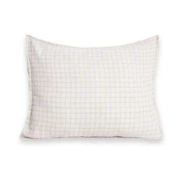 깅엄 스카이 블루 무슬린 베개 커버 - 50x75 cm - Garbo&Friends | 가르보앤프랜즈