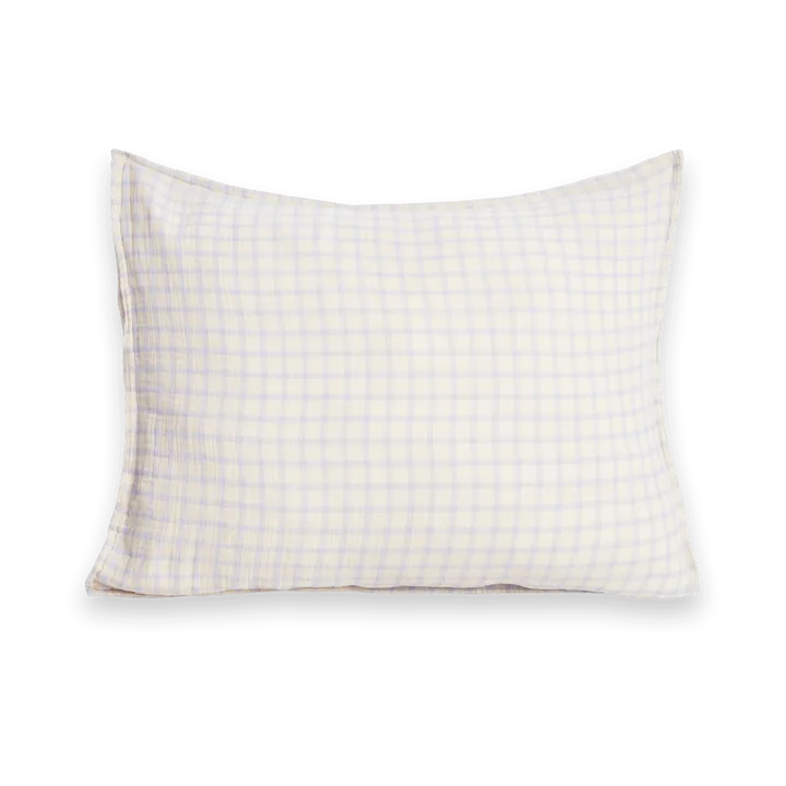 깅엄 스카이 블루 무슬린 베개 커버 - 50x75 cm - Garbo&Friends | 가르보앤프랜즈
