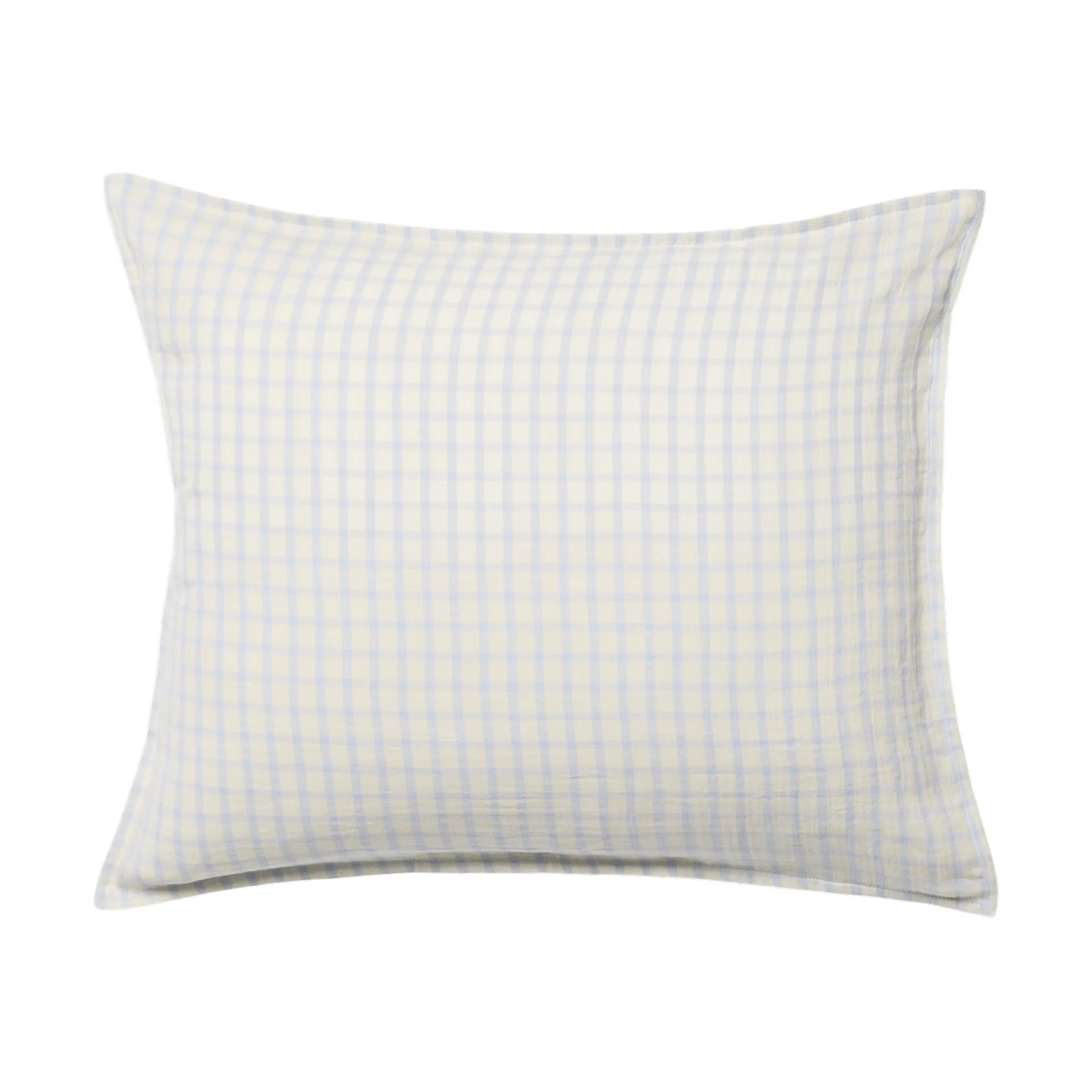 Gingham Sky Blue Muslin 베개 커버, Sky 80x80 cm Garbo&Friends | 가르보앤프랜즈