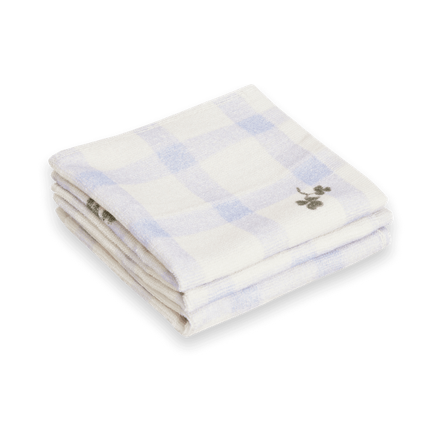 Gingham Sorrel Blue 테리 타월 3개 세트, 30x30 cm Garbo&Friends | 가르보앤프랜즈