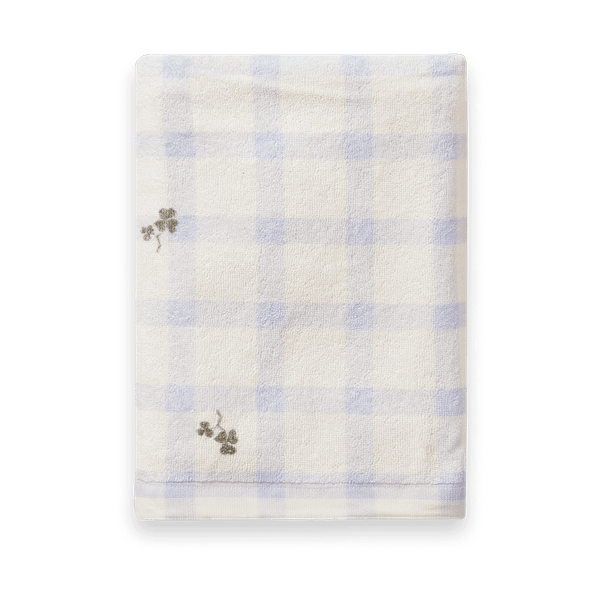 Gingham Sorrel Blue 테리 바스 타월 - 70x140 cm - Garbo&Friends | 가르보앤프랜즈
