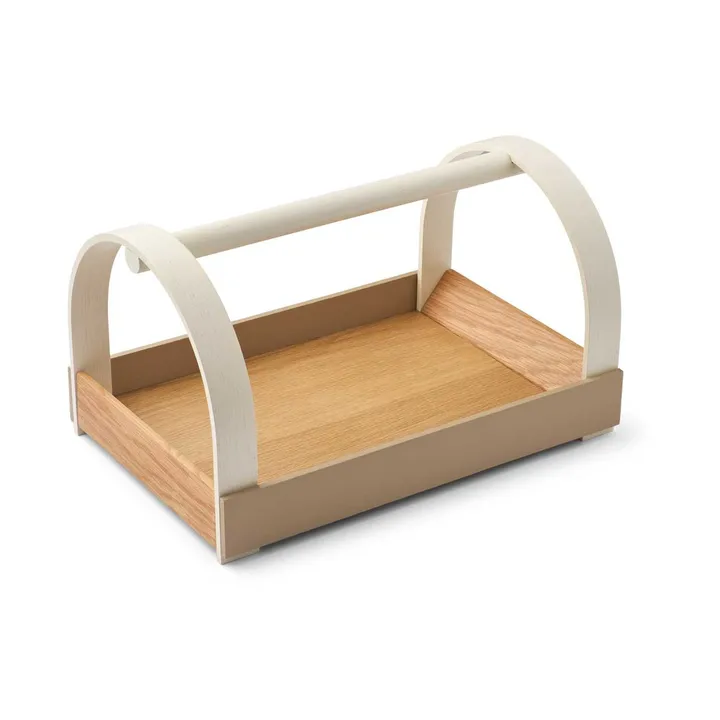 카이도 손잡이 트레이 40.5x27x23.5 cm - Oak-beige white - Gejst | 가이스트
