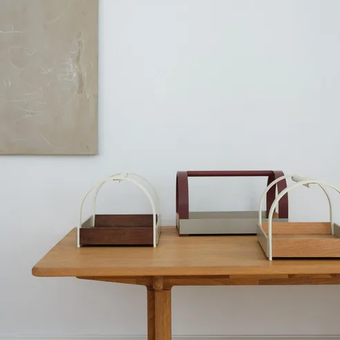 카이도 손잡이 트레이 40.5x27x23.5 cm, Oak-beige white Gejst | 가이스트