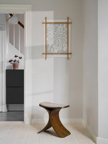 루노 스툴 48x28x72 cm - Dark oak–dark beige textile - Gejst | 가이스트