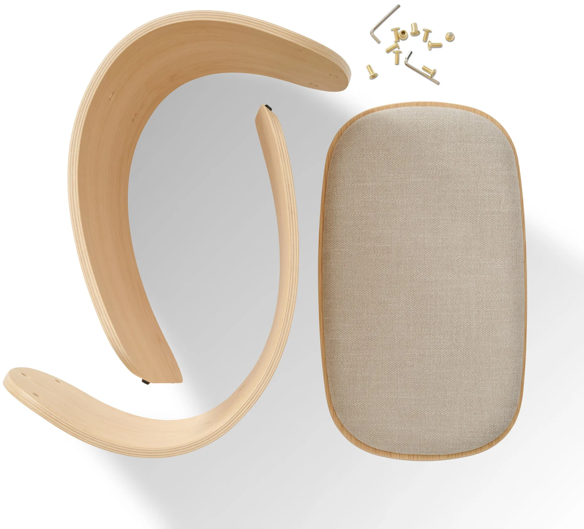 루노 스툴 48x28x72 cm, Oak-beige textile Gejst | 가이스트