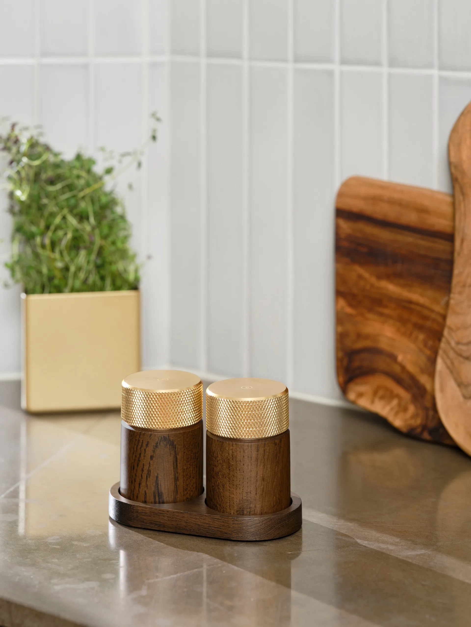 시나 소금 & 후추 그라인더 6 cm, Dark ash-brass Gejst | 가이스트